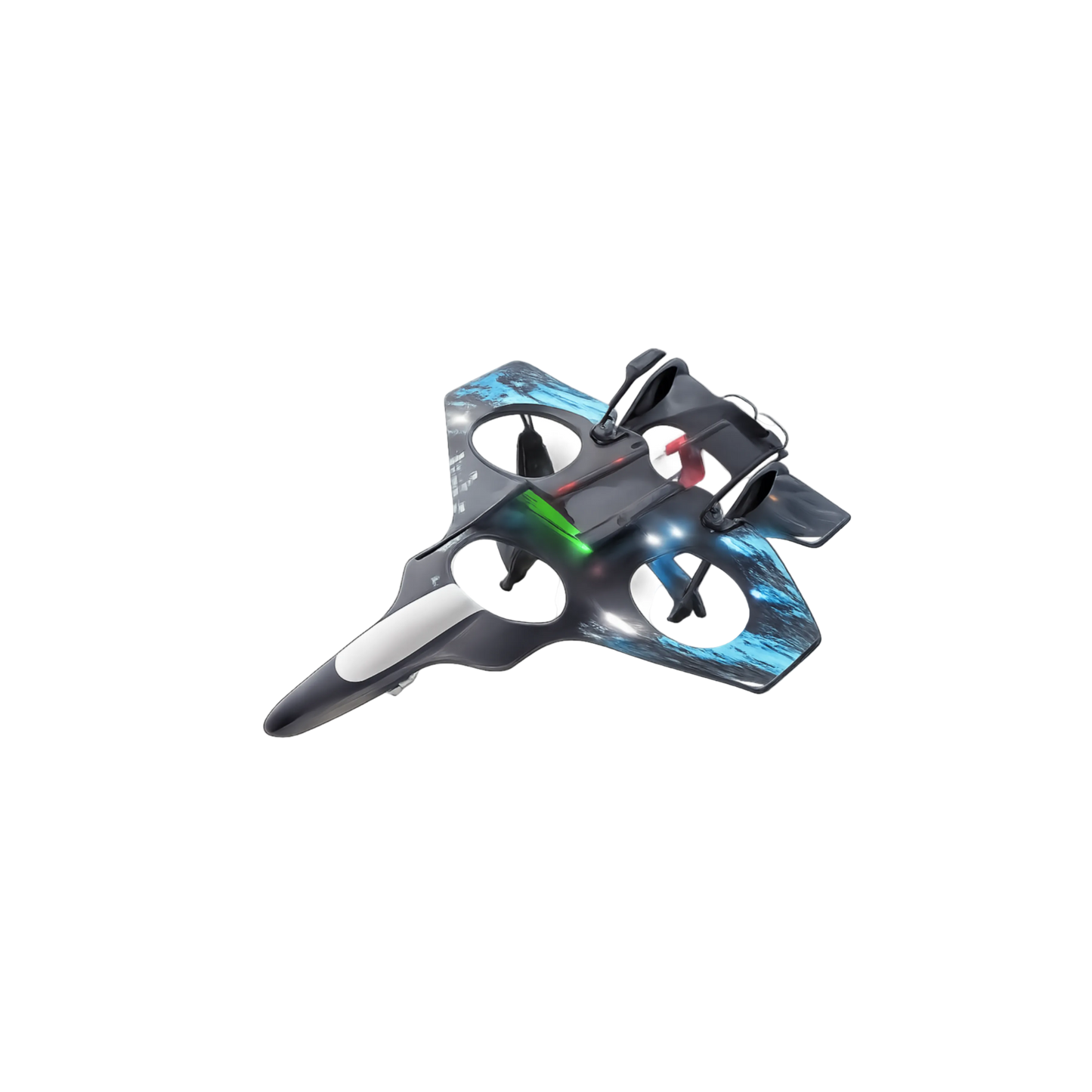 Avión de Combate Control Remoto 2.4G, Planeador de Espuma Eléctrico, Acrobacias, UAV de Flotación con Luces LED